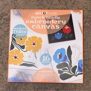 Art 101 Crafts Punch Needle Embroidery Canvas - Floral Set